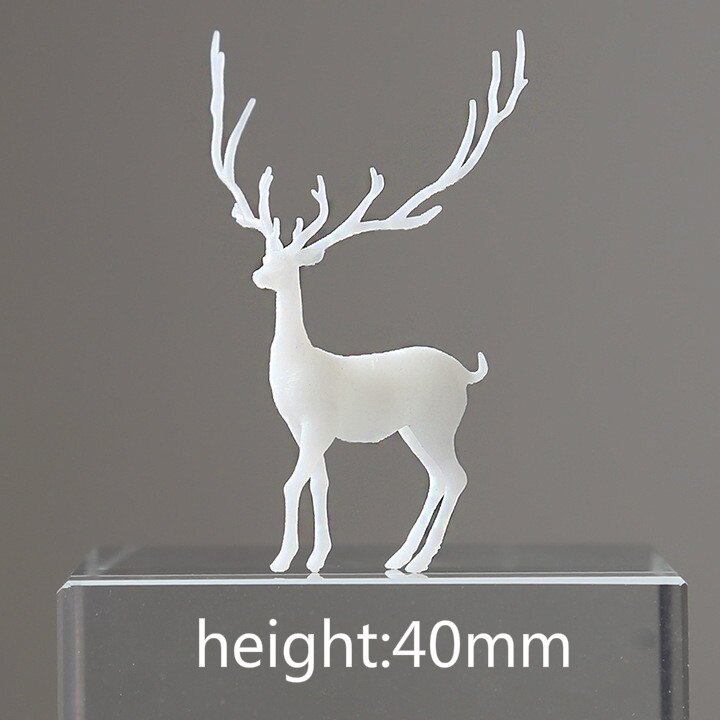 3D Deer Resin Inclusion Miniature Animal Embellishment Resin Jewelry DIY Resin Terrarium Fairy Garden Making Resin Art Supplies: 01-C