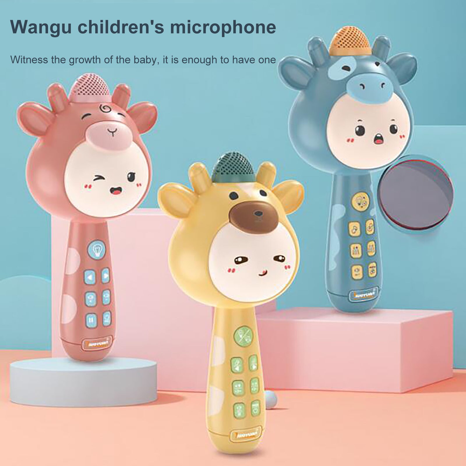 Bluetooth Draadloze Karaoke Microfoon Draagbare Handheld Speaker Machine Kinderen Muzikaal Speelgoed Klinkende Speelgoed Microfoon