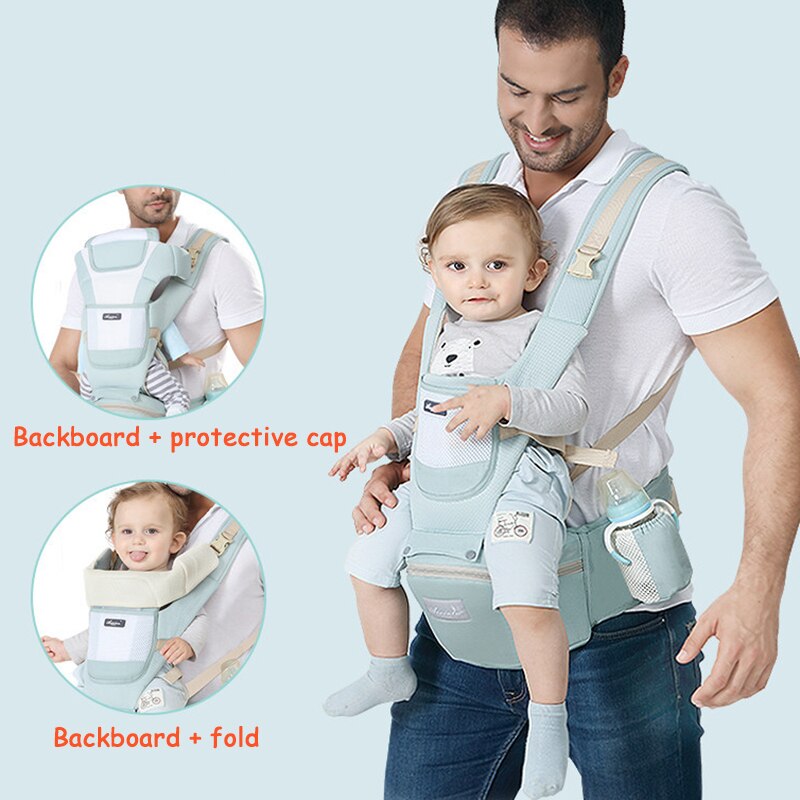 Honeylulu gecombineerde draagzak, afneembare rugtas, draagzak, reflecterende strip, kangoeroe, verschillende stijlen, rugzak, hipsit, ergoryukz