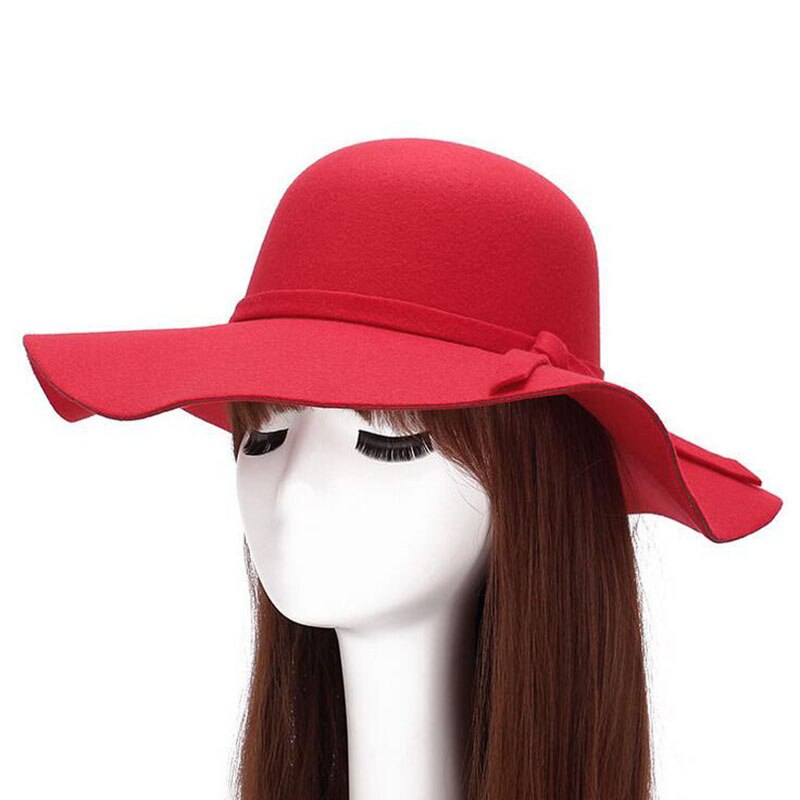 Sombrero de ala ancha para mujer, sunora fedora de bolos para adultos, retro, Chapeu, Sombrero, placa flexible de lana de imitación, gorila,