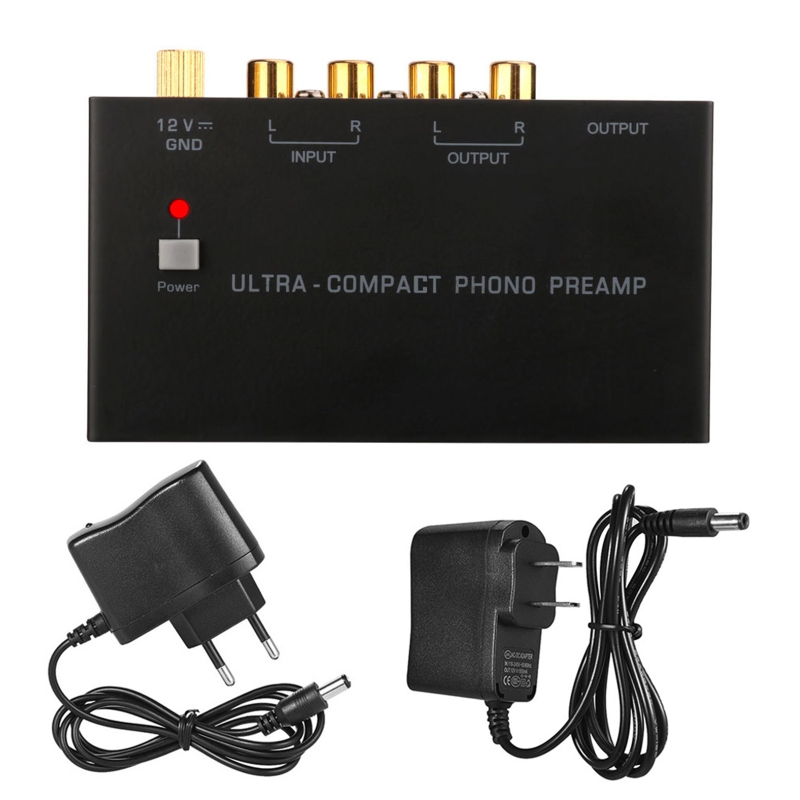 Ultra-Compact Phono Voorversterker Voor Draaitafel Mini Stereo Fonograaf Platenspeler Voorversterker Rca Uitgang Eu/Us Plug