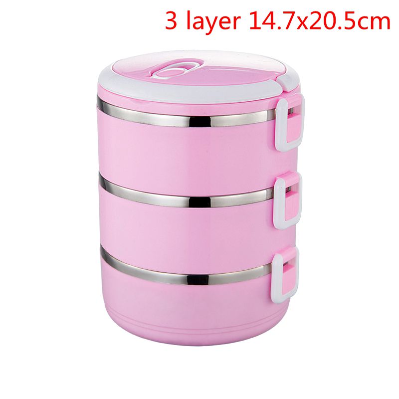 Lunchbox Lekvrij Thermos Lunchbox Voedsel Container Draagbare Roestvrij Staal Thermische Lunchbox Voor Kantoor Camping Benodigdheden