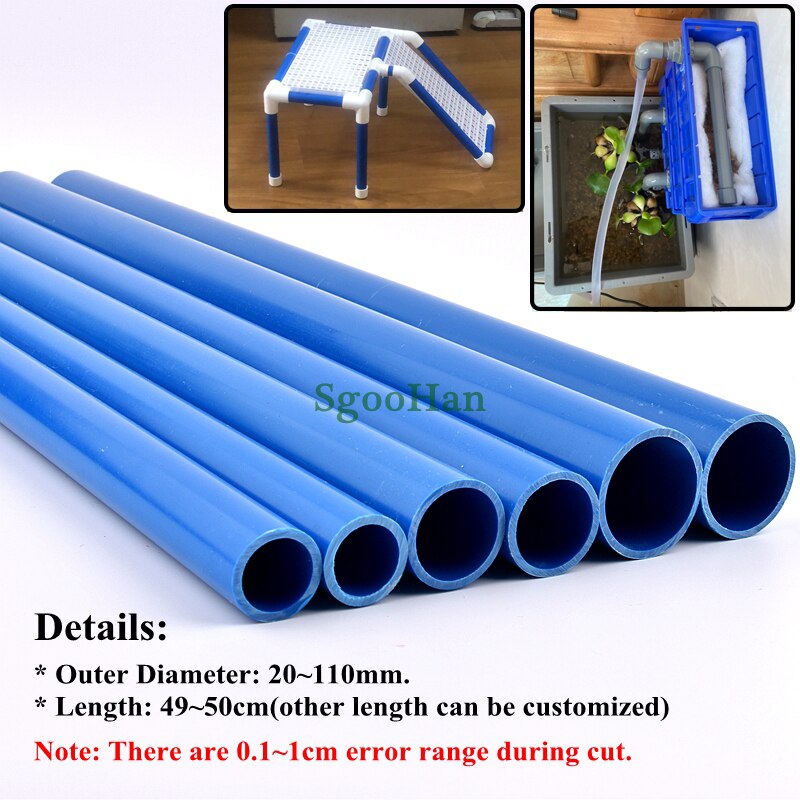 1pc 49-50cm Long OD 20/25/32mm UPVC Pipe Aquarium Tank Fittings Home Garden DIY Irrigation System PVC Tube Water Supply Pipe