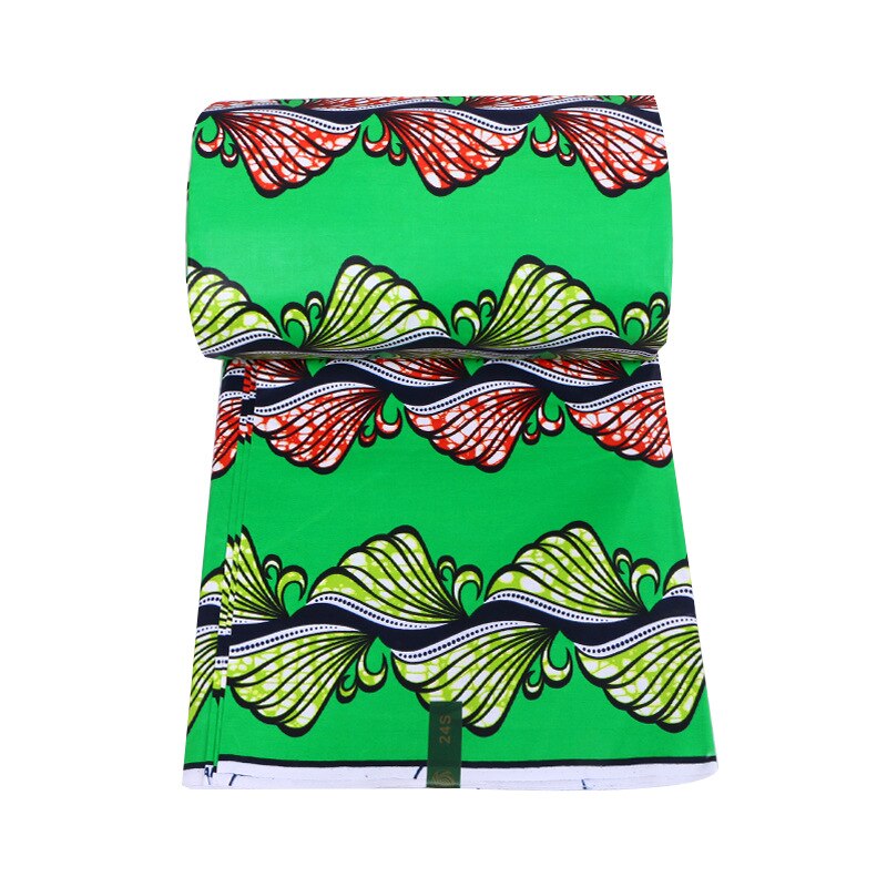 Latest African Print Green Fabric Nigeria Ankara Veritable Guarantee Wax