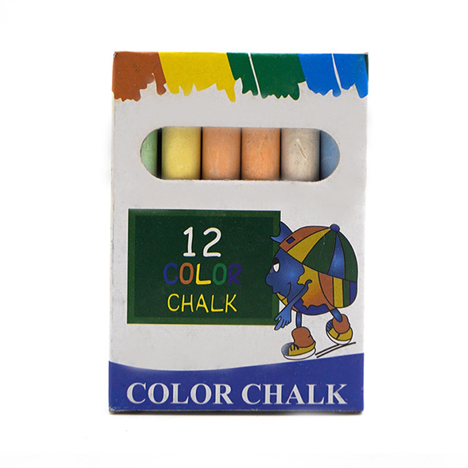 Tiza de Colores no tóxica sin polvo para escuela, aula, hogar, oficina, suministros de papelería, accesorios, 24 Uds.