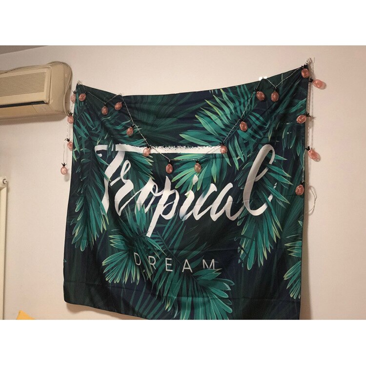 Europa sommerblader vegghengende billedvev sommer badehåndkle kaste sofa teppe dekor veggkunst