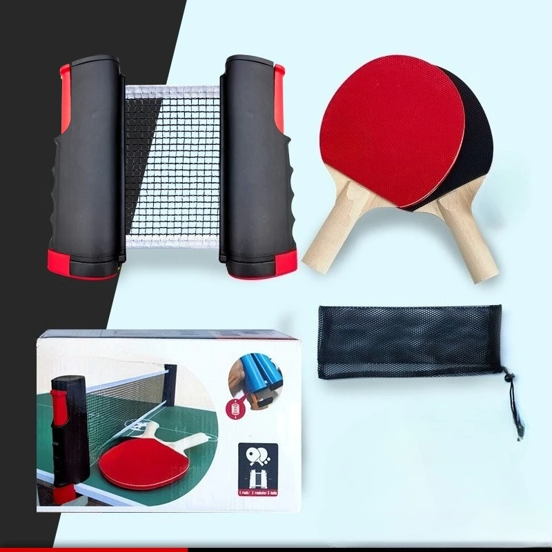 Tt Racket Stand Table Tennis Racket Combination Set Portable Mesh ... – Vicedeal