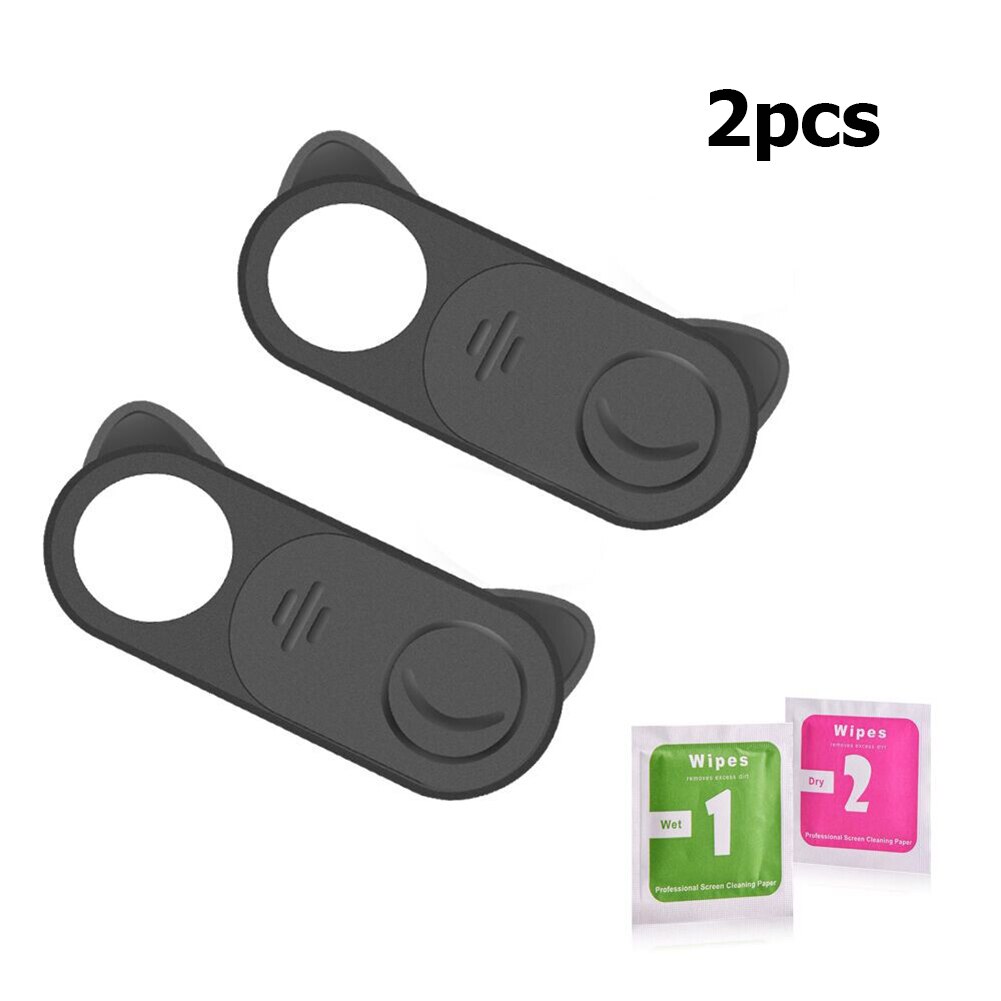 Webkamera deksel lukker skyve plast universell kamera deksel datamaskiner tilbehør til iphone ipad pc macbook nettbrett: 2 stk