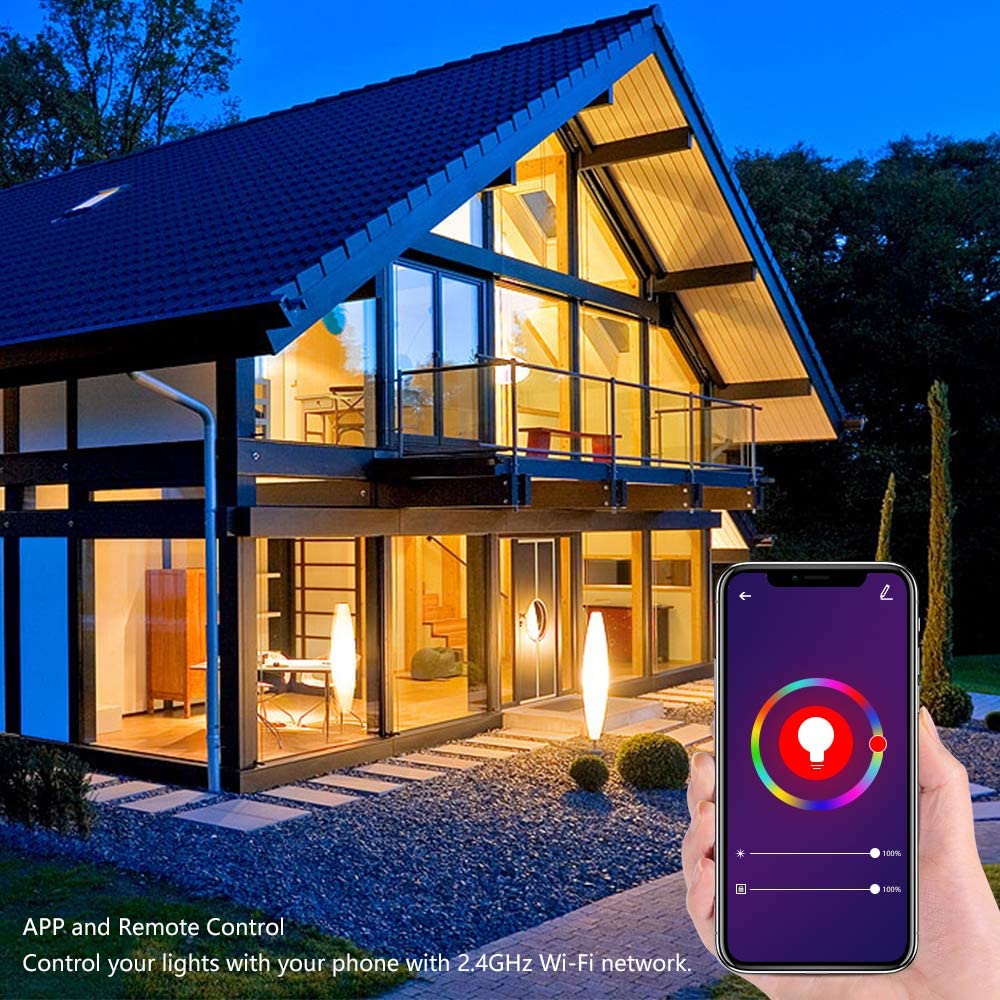 15W Ampoule LED E27 Smart Light Bulb Bluetooth App Control Intelligent RGBW LED Lamp 20 Modes Music Timming Night Light 85V-265V