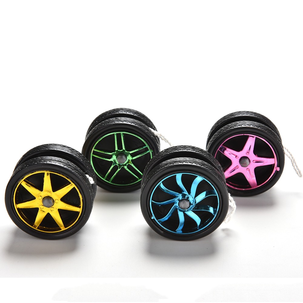 1 Pcs Wheel Yoyo Ball Electroplating YoYo Ball Bearing String Kids Toy Random Color