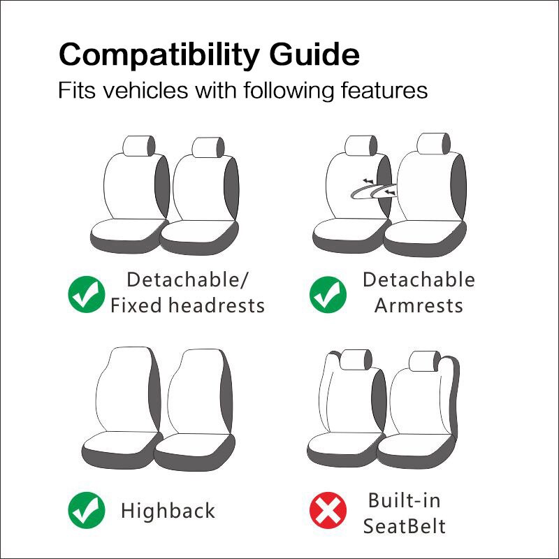 1pcs Multiple Car-style Airbag Compatibled Car Seat Cover Universal Fits Most Auto Interior Accessories Seat Covers Protection
