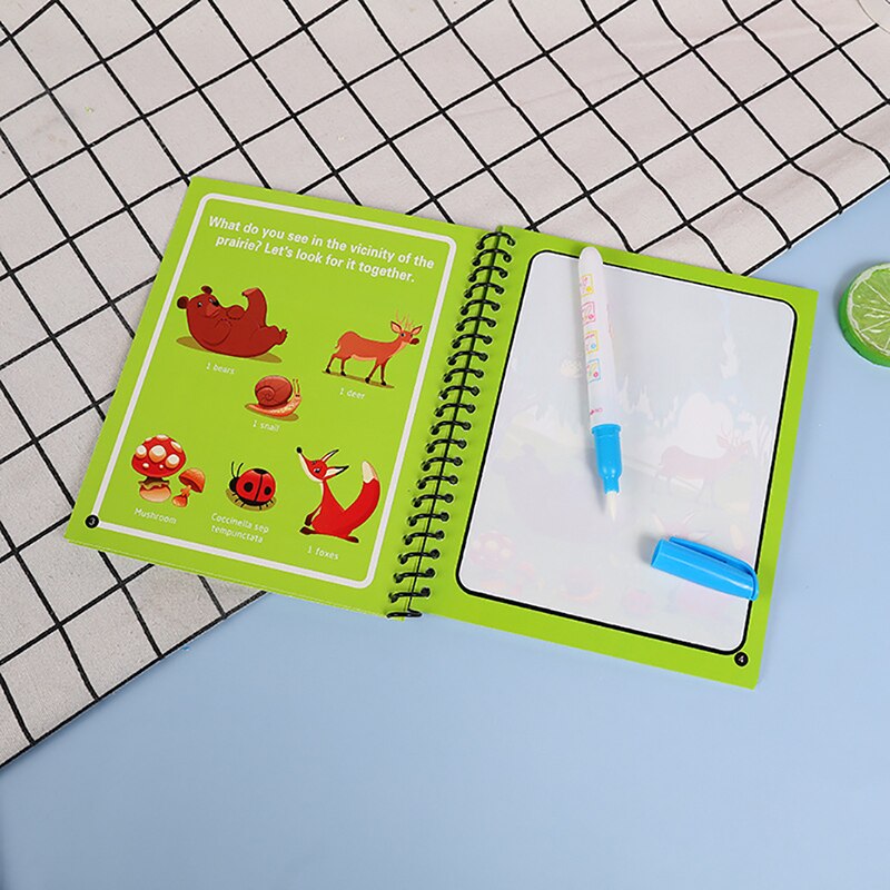 13 Style Magic Water Drawing Book Montessori Coloring Book Graffiti Magic Pen Painting Children&#39;s Toy Birthday