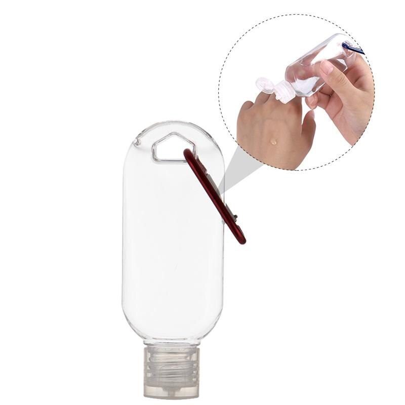 50ml gjenfyllbare flasker med krok hånddesinfeksjonsbeholdere reiseflasker alkoholbeholdere (krok med tilfeldig mønster)