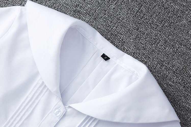 Wit Katoen Japanse Midden Hoge Student School Jurk Voor Meisjes JK Uniformen Zeilers Pak Korte Mouwen Wit Shirt Vrouwen Tops