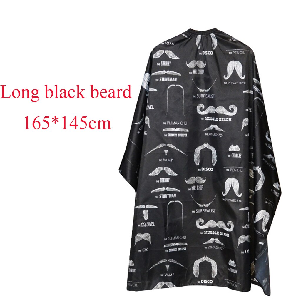 Cape de Coiffeur , Style Rétro pour Salon de coiffure, Accessoire en Tissu Imperméable pour Coupe de Cheveux, Barbe: Long black beard