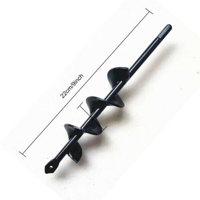 1PCS Earth Auger Hole Digger Tools Planting Machine Drill Bit Fence Borer Petrol Post Hole Digger Garden Tool: 4 X 22CM