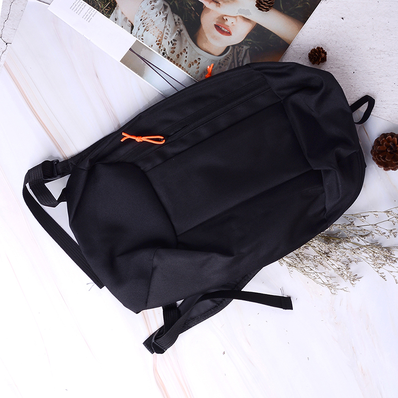 Sac à dos de sport sacoche poignée souple léger Oxford tissu sacs à dos pour voyage randonnée sac à dos cyclisme sac à dos 23*10*40cm: Black