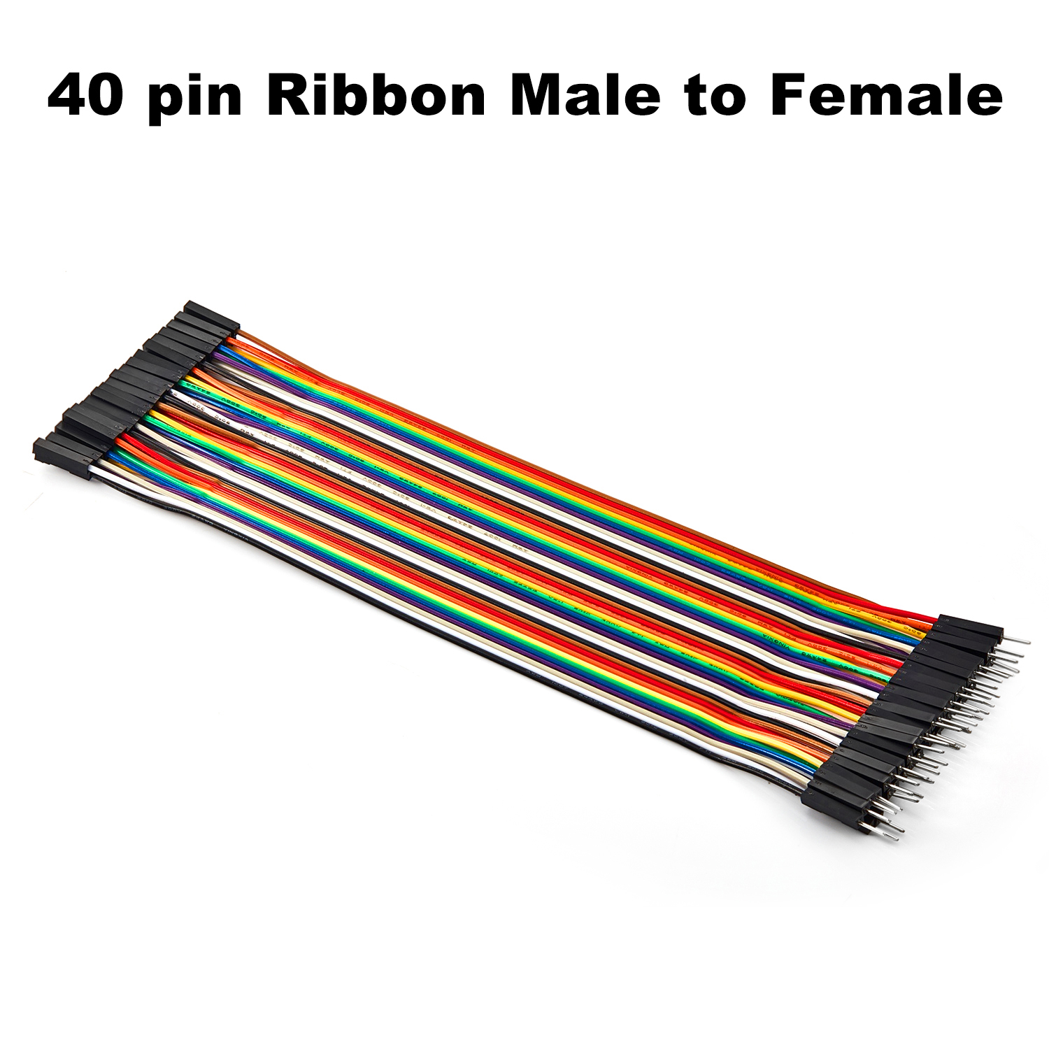10cm 20cm 30cm 24AWG Dupont Cable Line Copper Long Ribbon Jumper Wire Male Female Connector Kit Set for DIY Arduino Breadboard: 40pin Ribbon M-F / 20cm