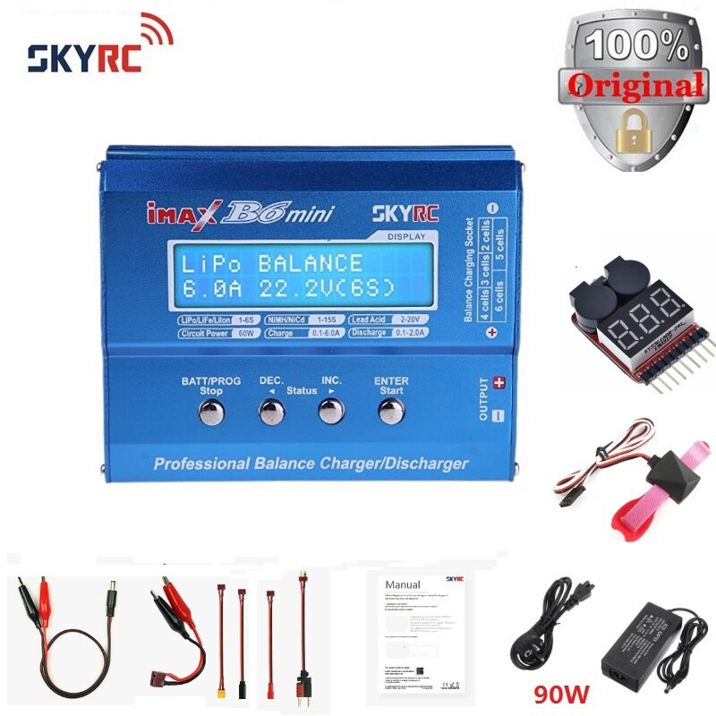 100%  skyrc imax  b6 mini balans lader/ontlader sk -100084-01 met adapter anti-namaakcode
