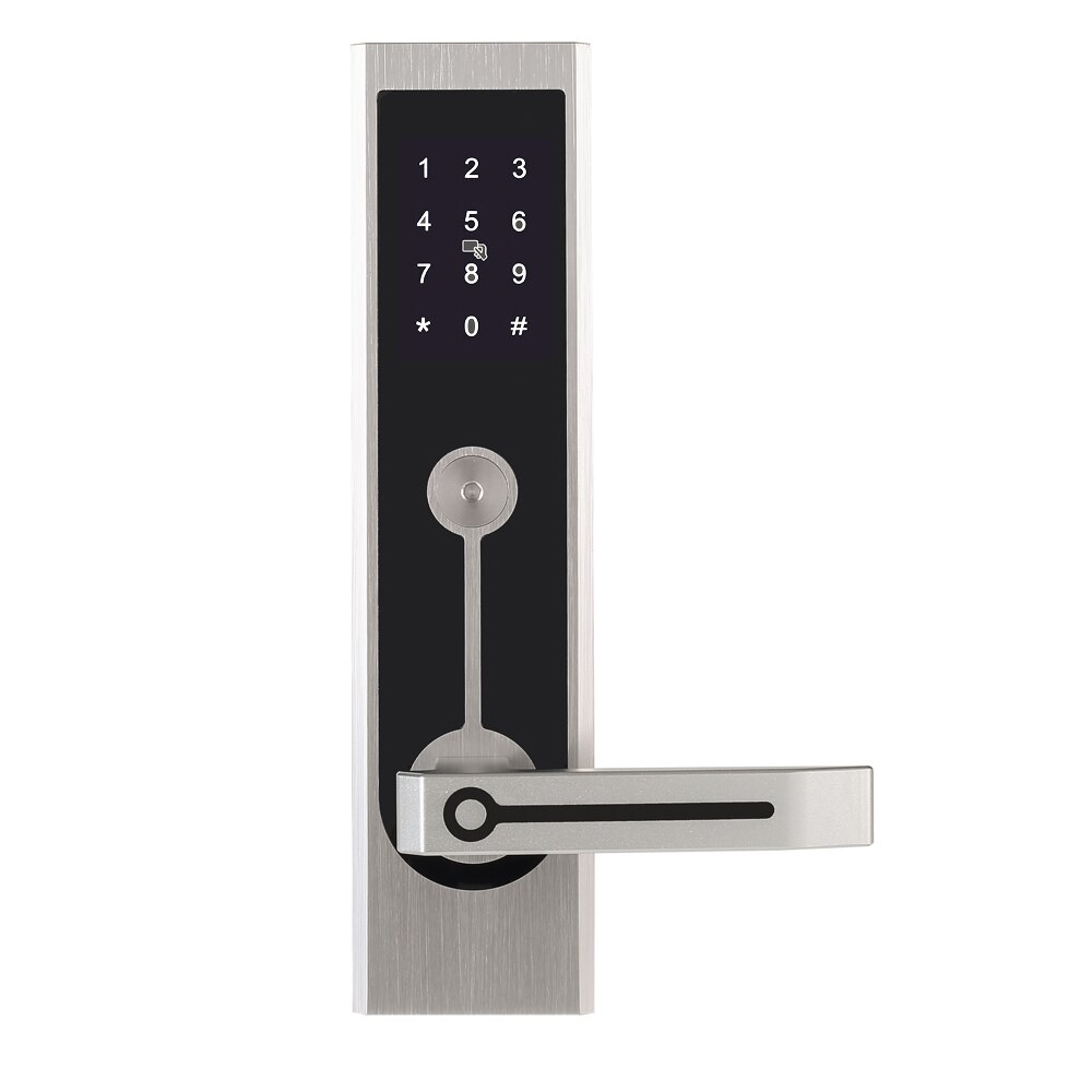 Smart lock for hotel apartment door with passwords IC card key unlock way: GOLD