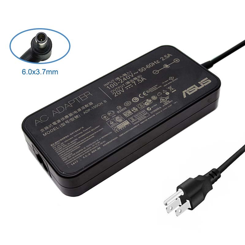 ADP-150CH B 20V 7.5A 150W 6.0x3.7mm AC Adapter Laptop Charger For Asus Rog G531GT G731GT FX505GT FX705GT FX505DD FX505DT FX505DU