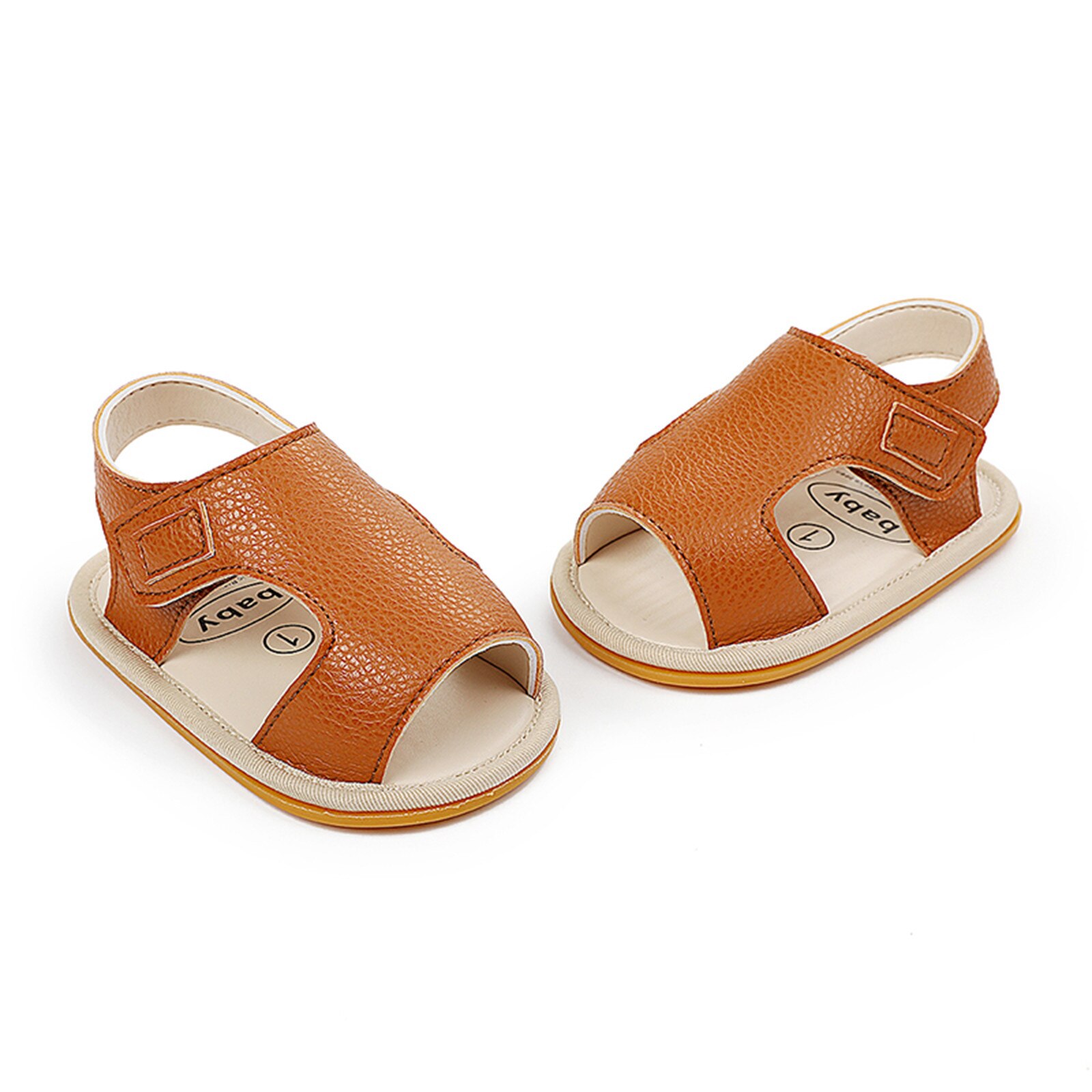 Baby Slip-On Sandalen Jongens Meisjes Leathers Strand Zomer Glijbanen Schoenen Prewalker Ademende Peuter Schoenen 0-18M