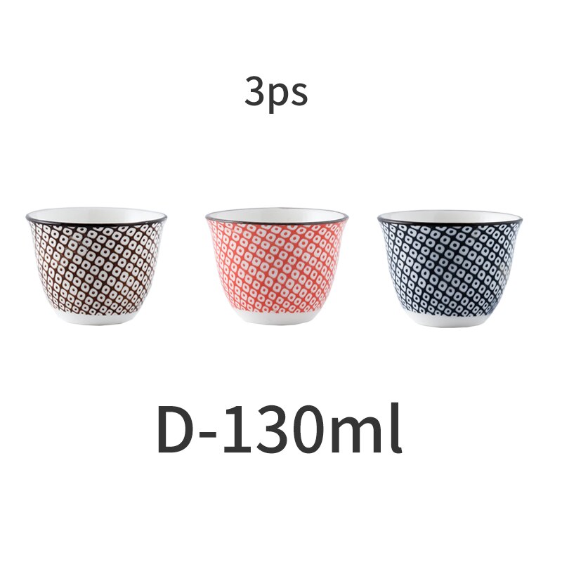 RHE 3 taza ps té Taza de cerámica para sopa pintado a mano original botella de agua juego de tazas de café whisky vino tazas: D