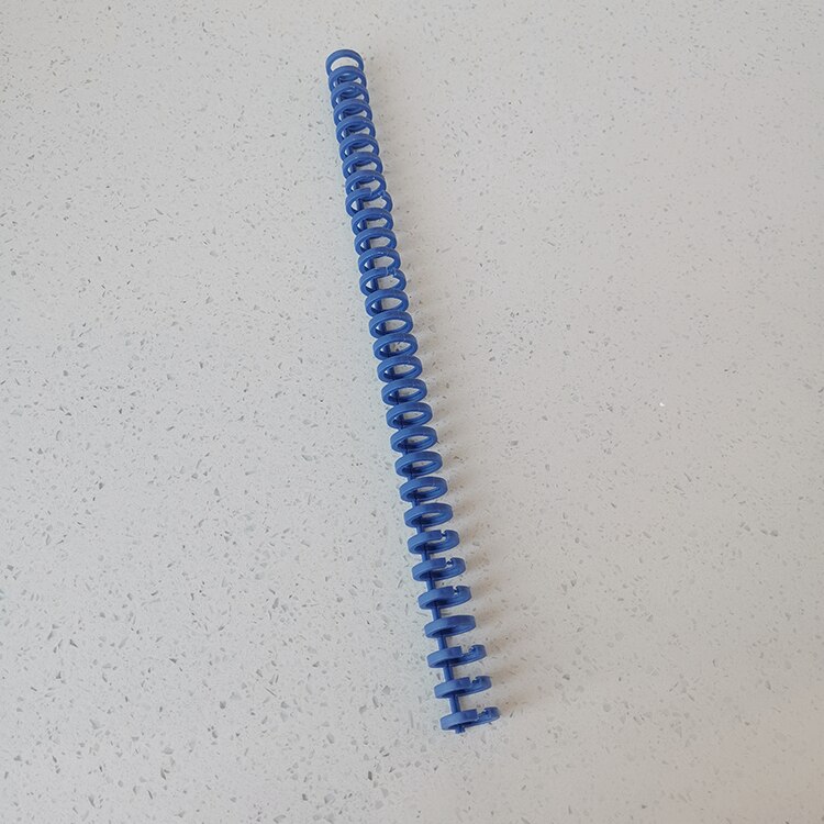 12mm reliure anneau anneau boucle reliure bande perforée machine A4 / 30 trou B5 / 26 trou document en plastique feuille mobile papier chaîne: dark blue