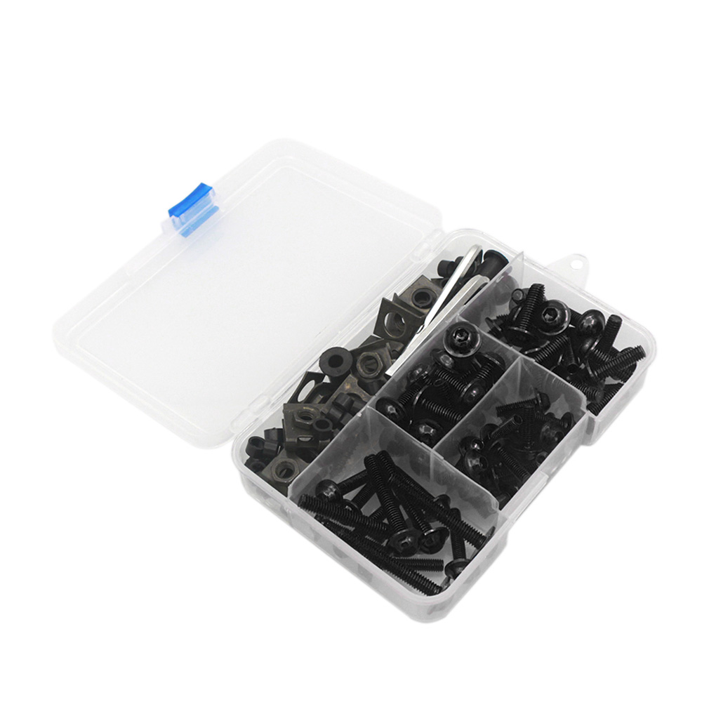 Kit de tornillos de carenado para motocicleta Aprilia Rs 125 Sr 50 Rsv4 Shiver DORSODURO 750 1200 Pegaso 650 RSV MILLE R, tuerca de tornillos para carrocería: Negro
