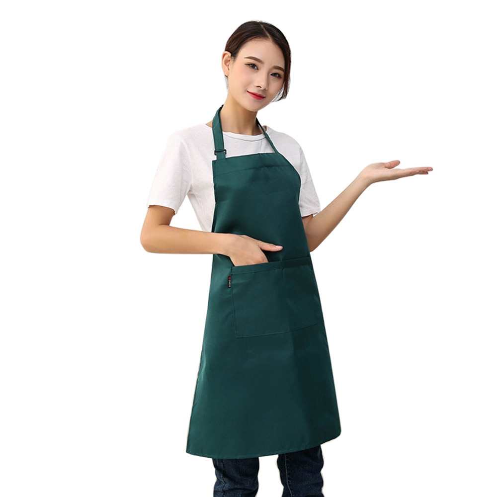 Women Apron With Pockets Kitchen Restaurant Cooking Shop Art Work Apron Korean Waiter Apron Kitchen Cotton Nove15