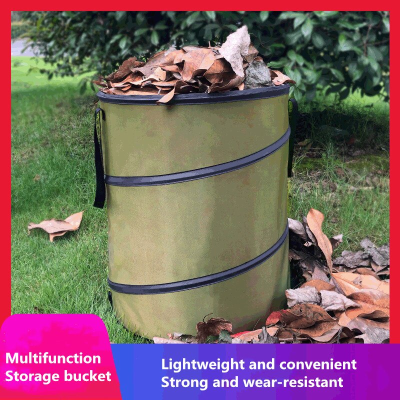 Waterproof Large Garden Bag Storage Container for Cleaning Leaves Waste Lawn Sundry Laundry Baskets Trash Can Garbage Bag
