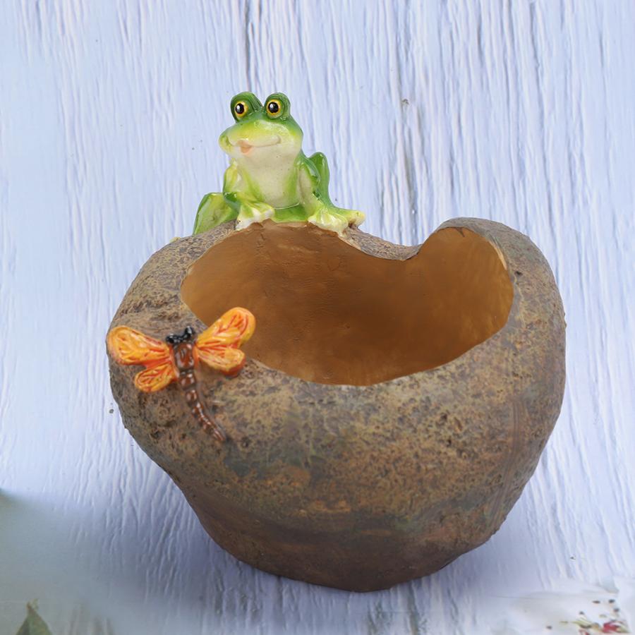 Cikonielf Resin Bloempot Bowls Cartoon Animal Bloempot Decoratie Desktop Vetplant Pot Ornament planter