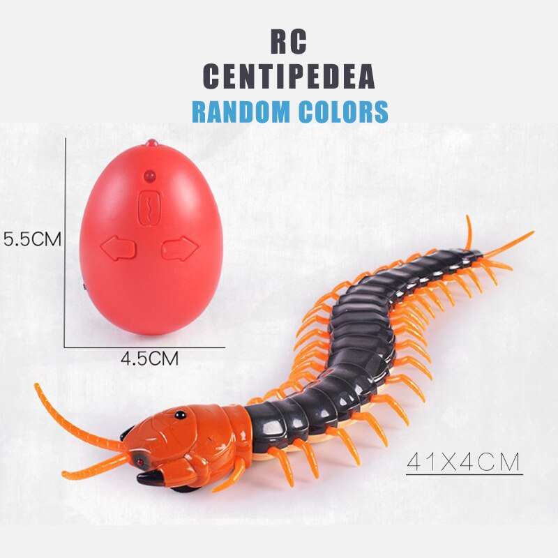 Nieuwigheid 1 stuks rc slang angstaanjagend speelgoed plastic infrarood grappige afstandsbediening slang ratelslang ondeugend kerstmeubilair: Duizendpoot