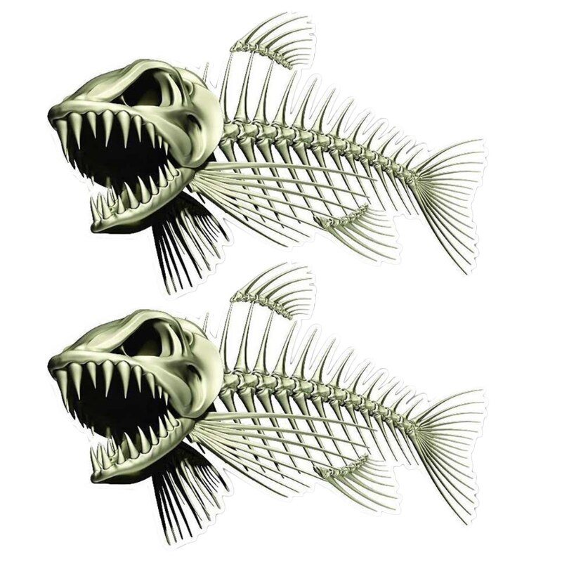 2Pcs/Lot Decals Sticker for Canoe Kayak Boat Fishing Canoe Graphics Car Reflective Graphics Sticker Accessories