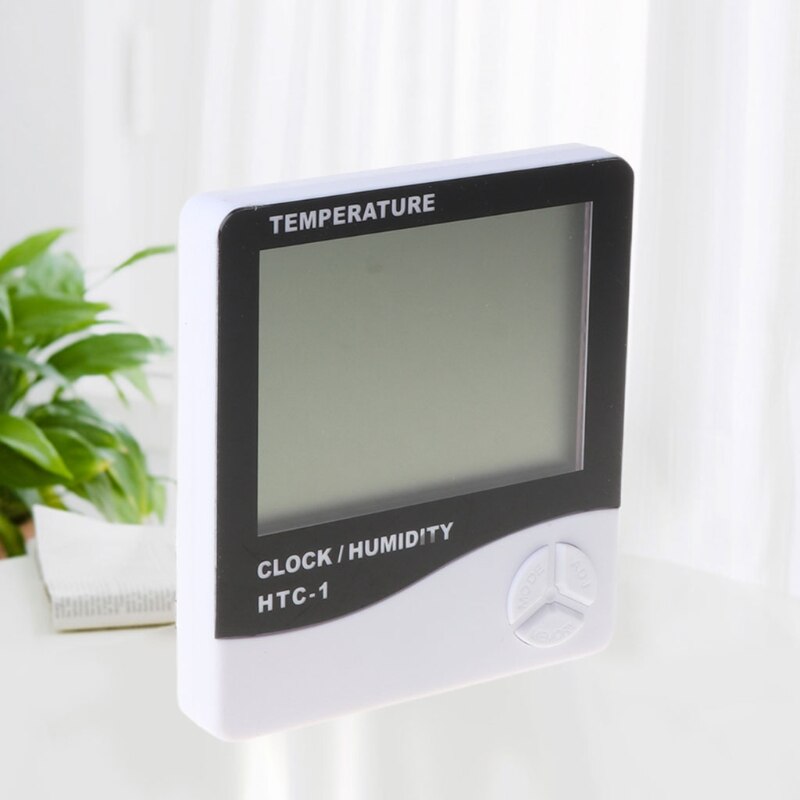 LCD Electronic Temperature Humidity Meter Indoor Room Digital Thermometer Hygrometer Weather Station Alarm Clock