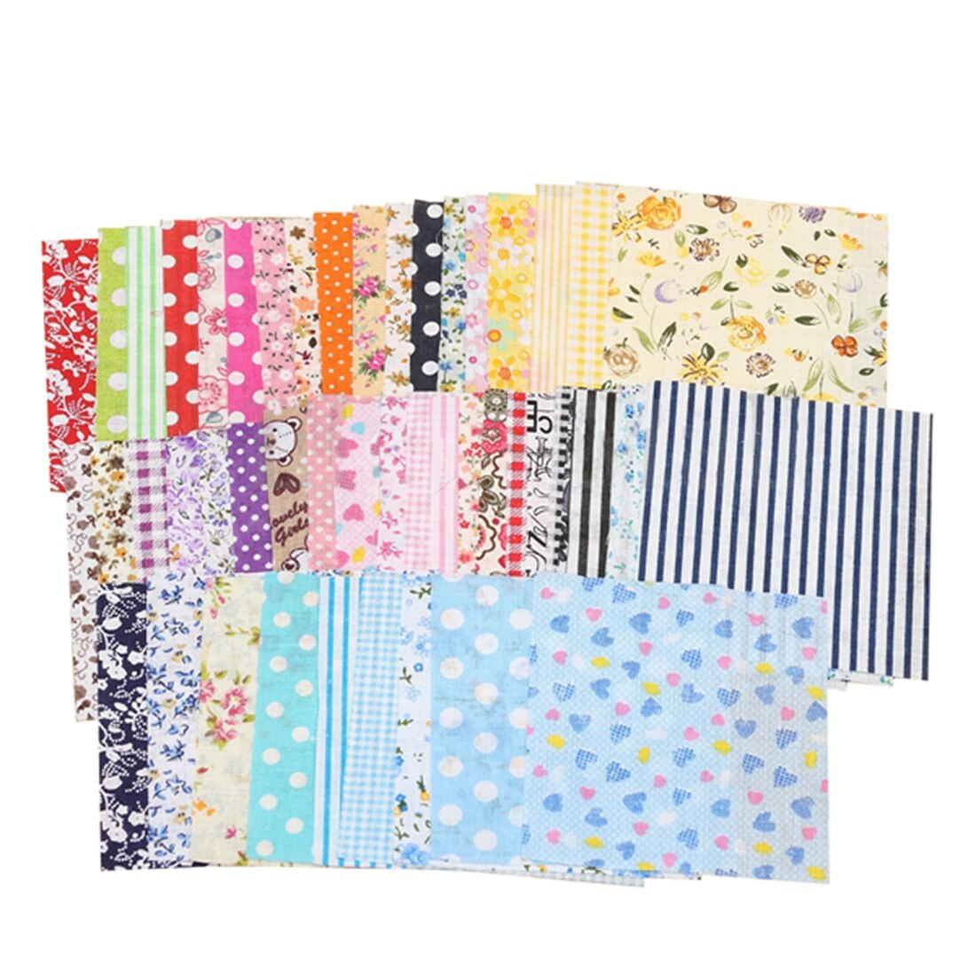 50x Diy Quilten Ambachten Pleinen Stof Bundel Patchwork Kleding Naaien 10X10 Cm