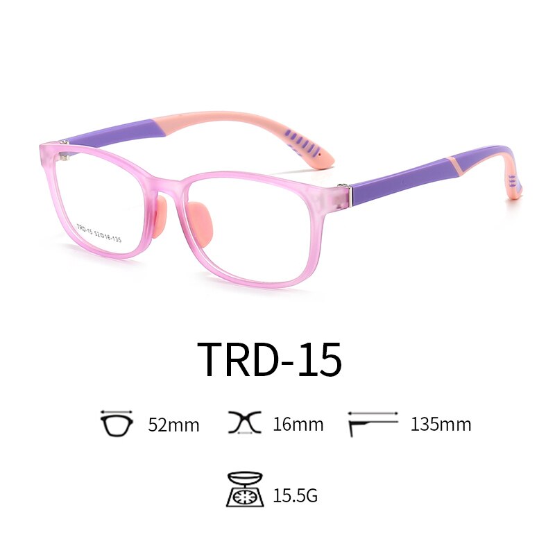 Sininen valo lasit lapset estävät tietokoneen silmälasit lasten tytöt läpinäkyvät  tr90 pehmeä silikonikehys  uv400