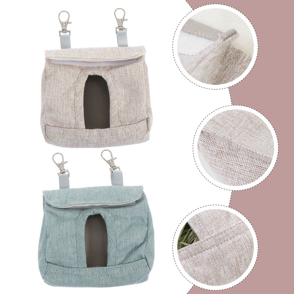 2Pcs Cage Hanging Hay Feeder Hay Storage Cloth Pouch Chinchilla Feeding Bag
