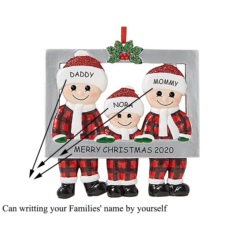 Mascarilla facial DIY de Navidad para Familia, decoración de árbol de Navidad con muñeco de nieve, adornos colgantes, decoración para el hogar,