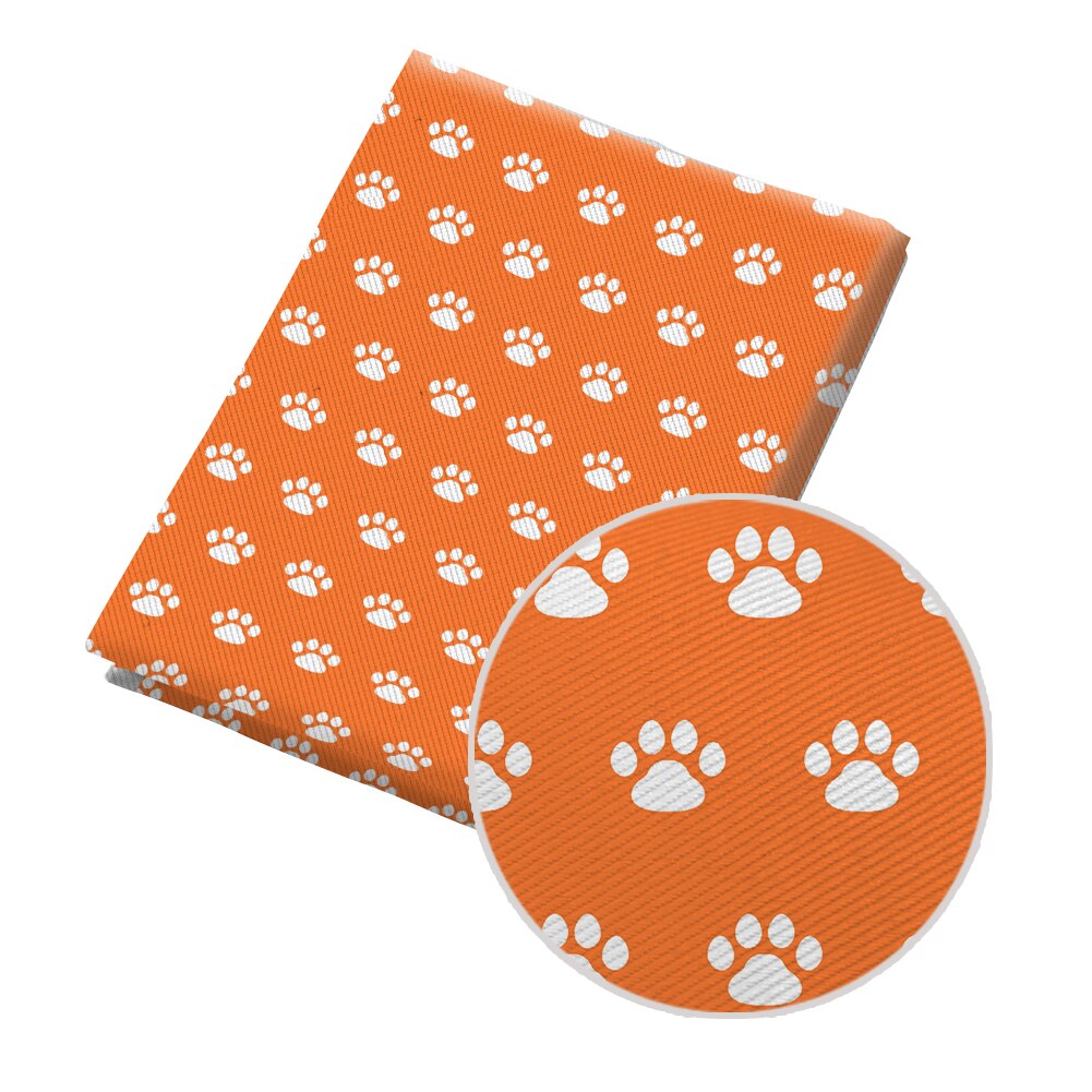 50*145CM Fabric Cute Dog Paw Printed Polyester Cotton Twill Fabric Patchwor Printed: PL1300