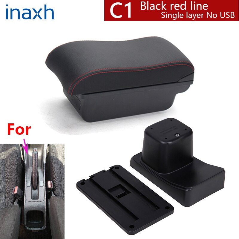 Auto Armsteun Voor Toyota Aygo X Armsteun Box Voor Citroen C1 Peugeot 108 Retrofit Onderdelen Opbergdoos Auto Accessoires 2017 2018 2019