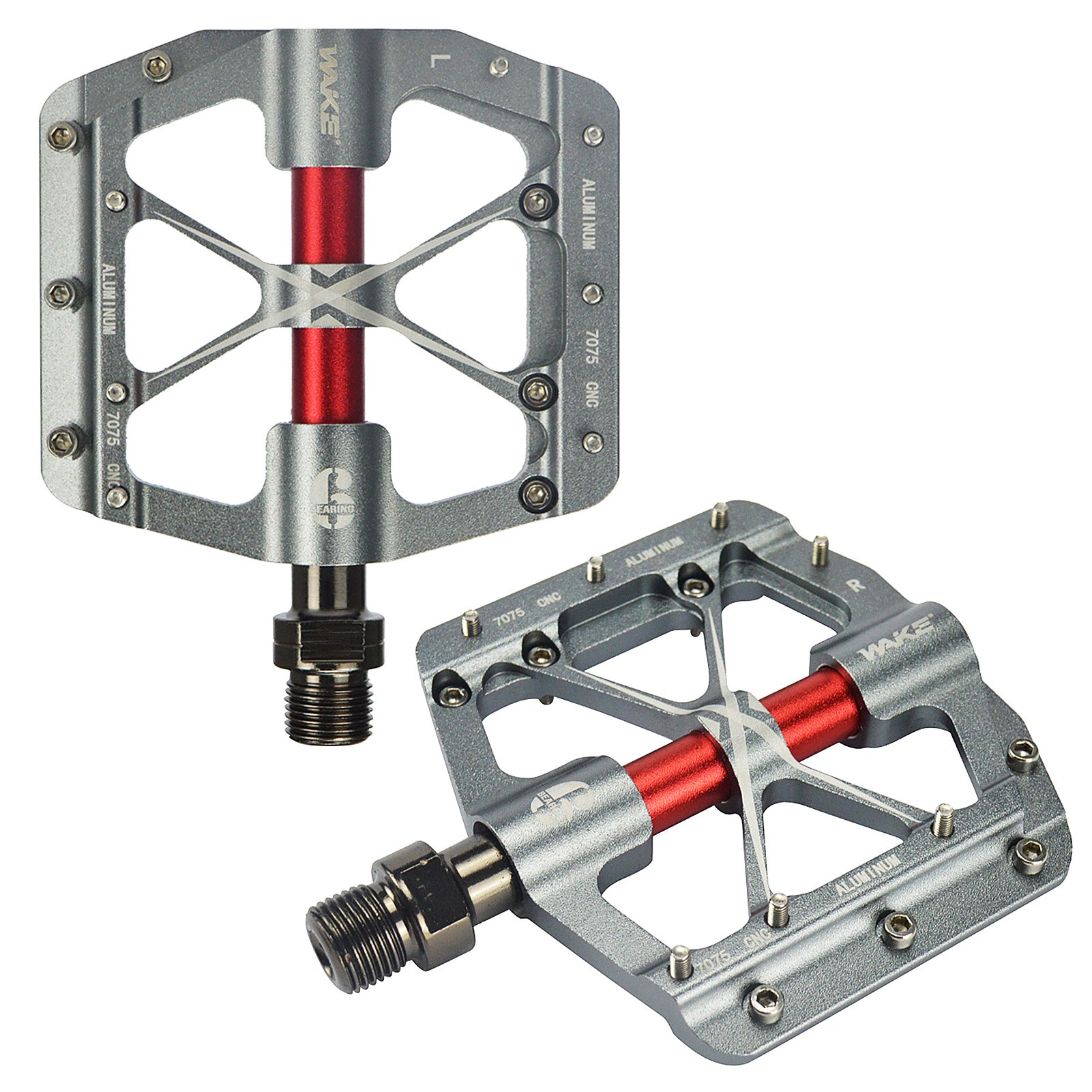 Bike Pedal Bicycle Pedal Aluminum Alloy Cycling Pedal Durable Foot Pedal Accessory Non-slip Bike Riding Pedal Bike Accessories: Titanium