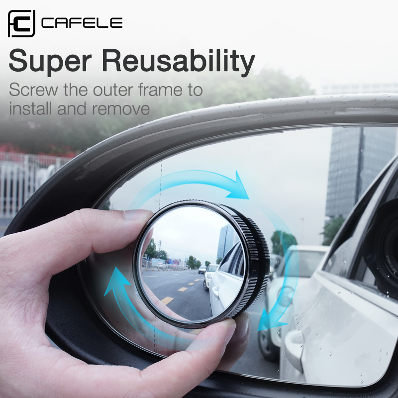 Cafele 2 stücke Auto Spiegel HD Rückspiegel 360-grad Weitwinkel Konvexen Spiegel Wasserdichte Auto blind Stelle Spiegel mit Sauger