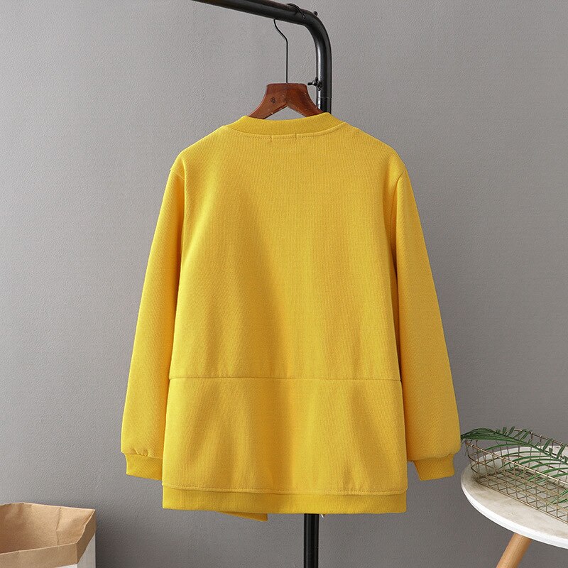 Vrouwen Kleding Jas Plus Size Herfst Show Dunne Losse Katoenen Jas Eenvoudige Vrouwelijke Honkbal Uniform 839