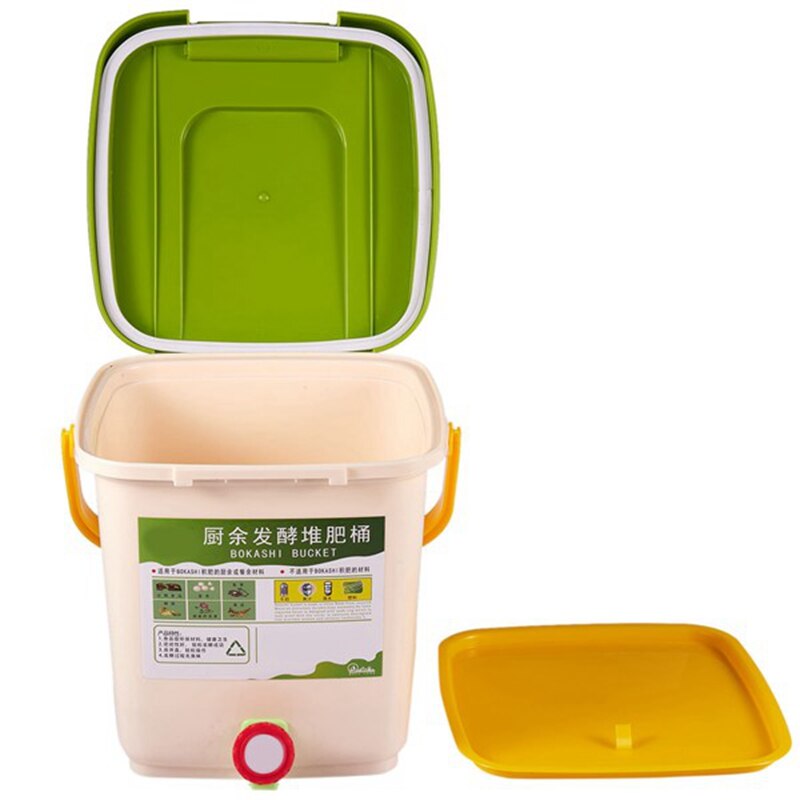 12L Kitchen Garden Food Waste Bins Compost Bin Recycle Composter Aerated Compost Bin PP Organic Homemade Trash Can