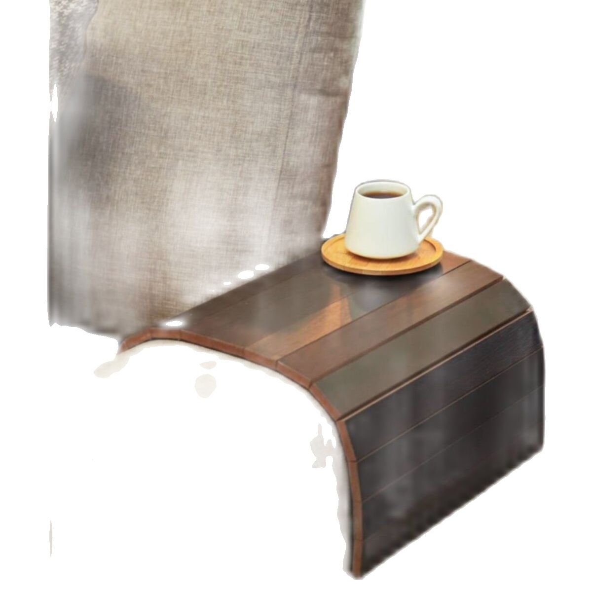 Hause Dekoration 45x25 Nussbaum Tragbare Seite Tisch Wohnzimmer Einfach zu Verwenden Natürliche Dekorative Holz Sofa Tablett Nussbaum farbe Faltbare Seite Amerikanischen Service