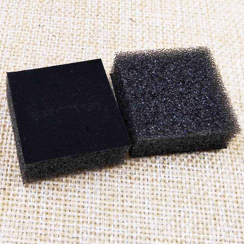 Esponja de joyería para anillo de 40x40x25mm, caja de embalaje negra con esponja interior, 200 Uds.