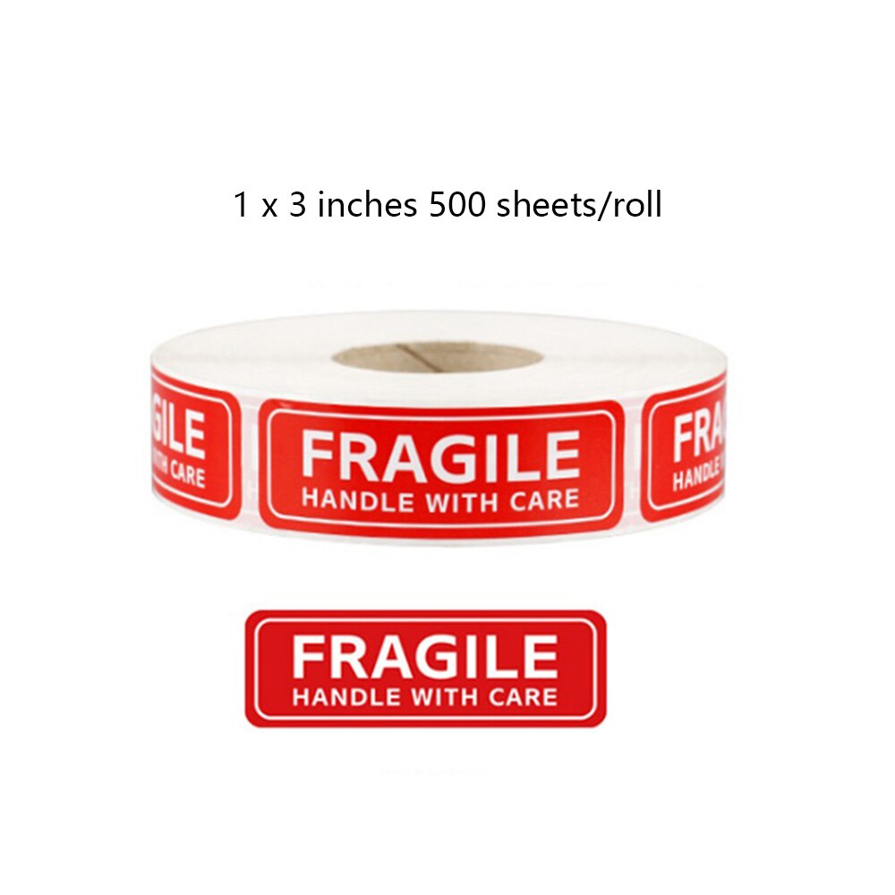 500Pcs Fragile Stickers Warning The Goods Please Handle With Care Stickers Roll Warning Labels Stickers Aesthetic DIY Supplies
