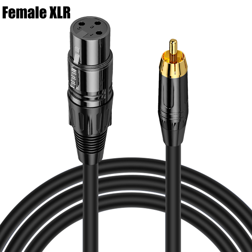 Câble Audio XLR vers RCA pour amplificateur karaoké Mikrofo 1/2/3/5/10/15 mètres de Long fil HIFI adaptateur de canon convertisseur: Rouge / 0.5-1 m