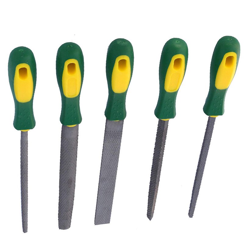 High Carbon Steel Wood Rasp 8 Inch Hand File, Plastic Non-Slip Handle 5 Pieces Rasp Set. (Wood Rasp)
